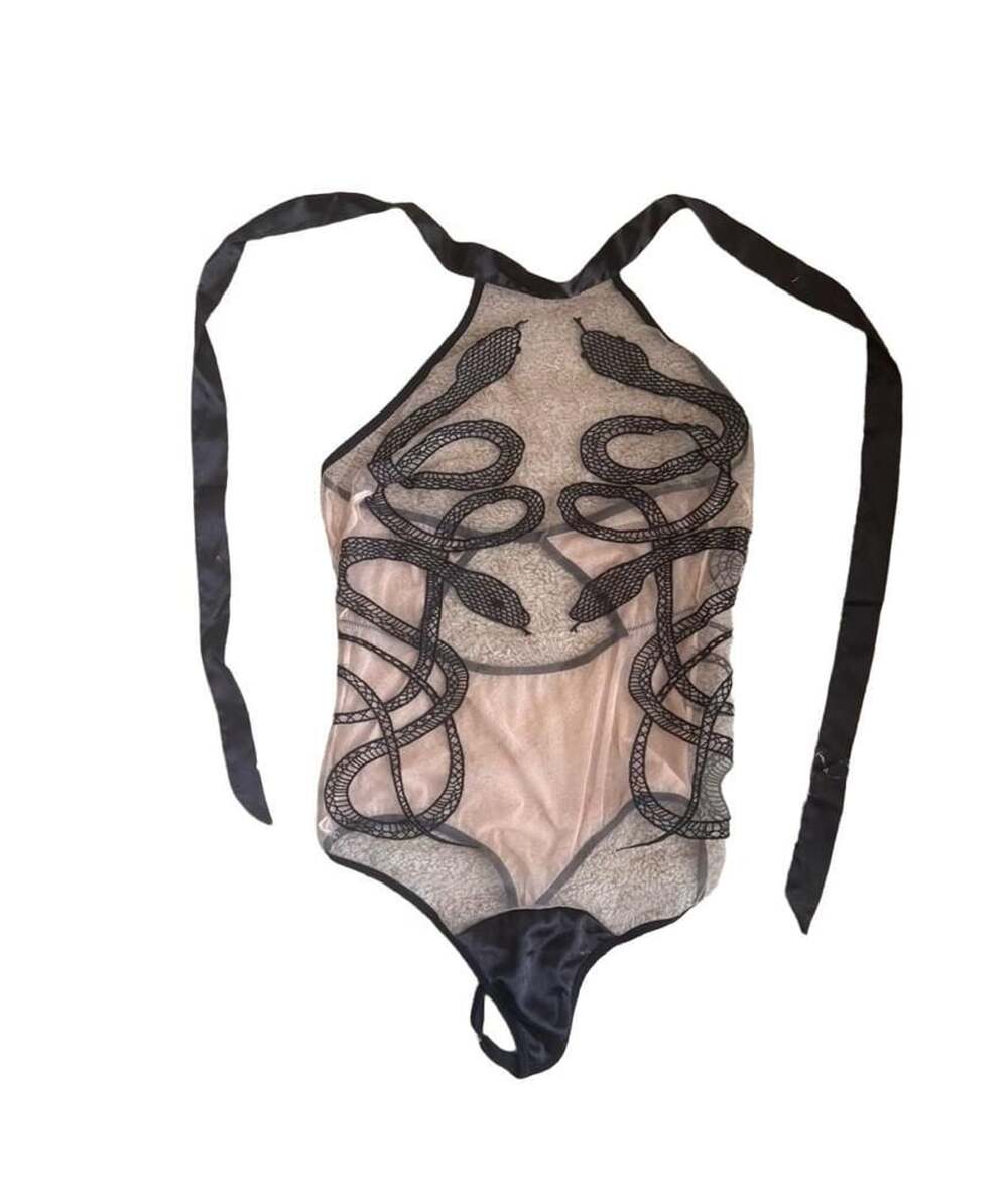 Thistle & Spire Medusa Snake Bodysuit Black Butter